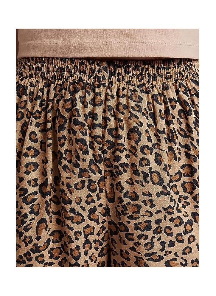 Leopard Print Women Casual Shorts