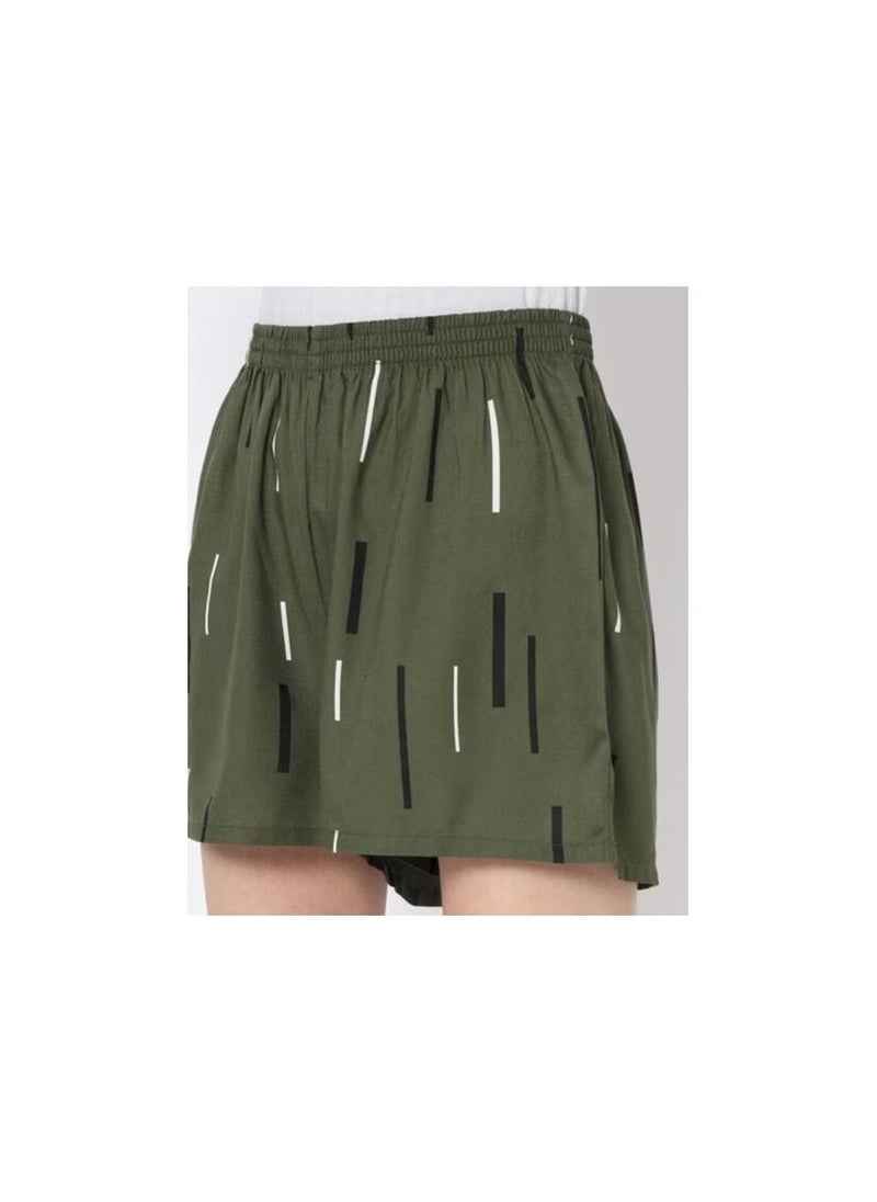 Green Women Casual Shorts