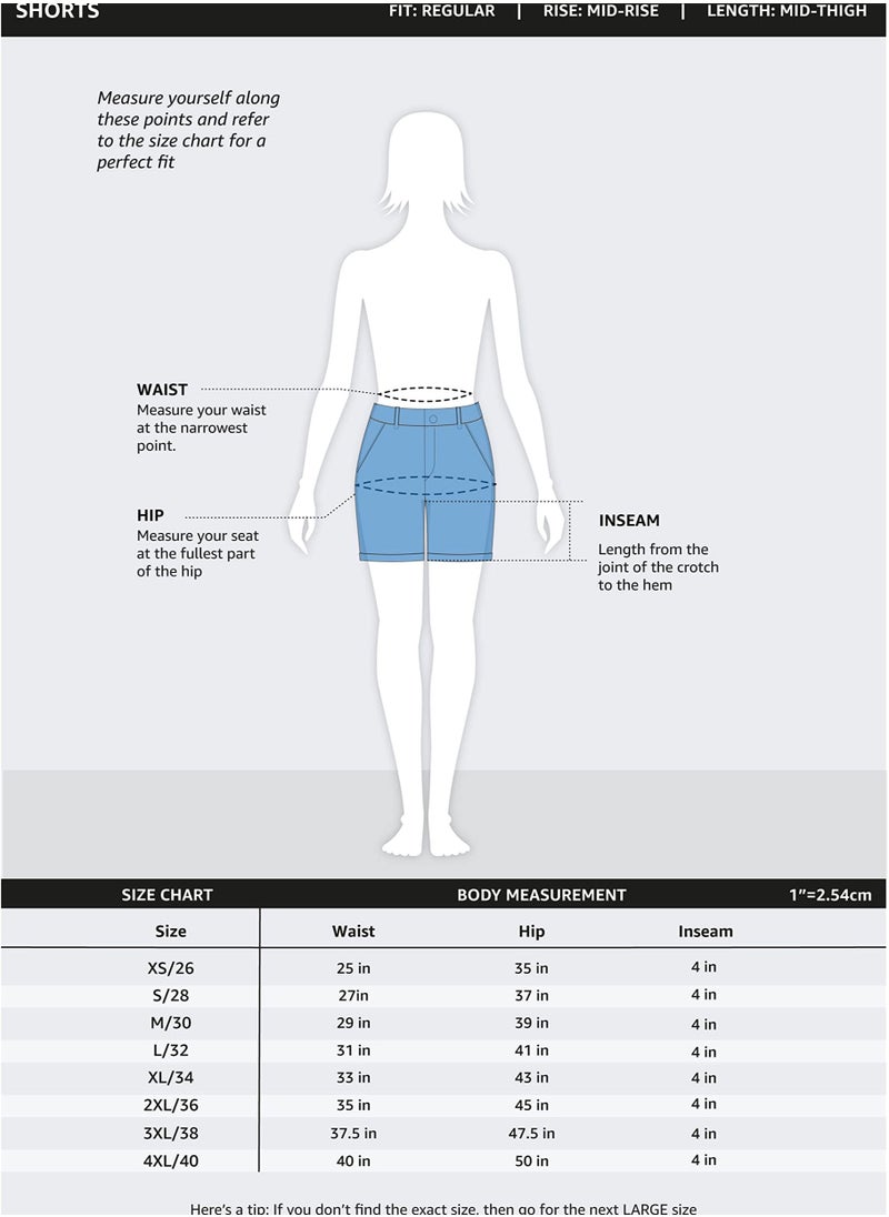 Blue Women's Boxer Regular Cotton Blend Casual Shorts