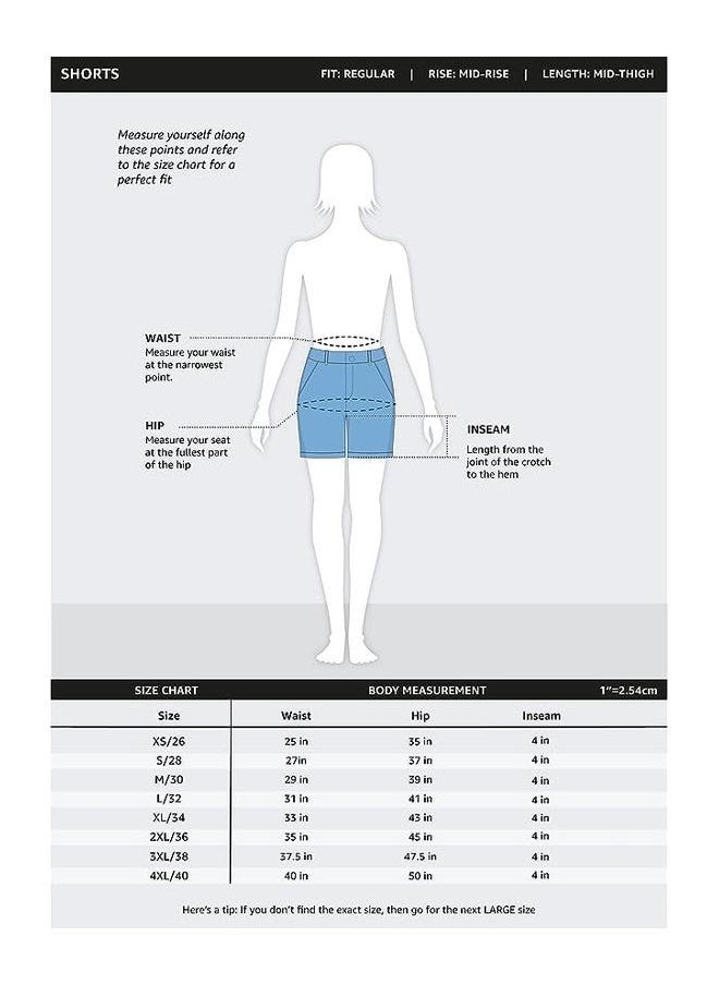 Blue Women's Frill Casual Shorts