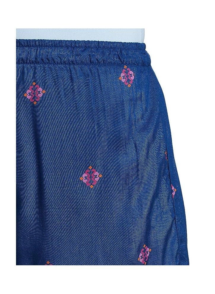 Blue Women's Frill Casual Shorts