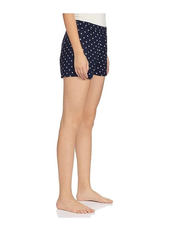 Polka Navy Women Casual Shorts