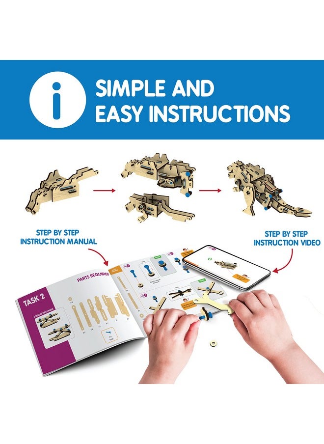 Skillmatics STEM Building Toy - Buildables Dinosaur X Robot, Educational & Construction DIY Toy for Ages 10 and Up