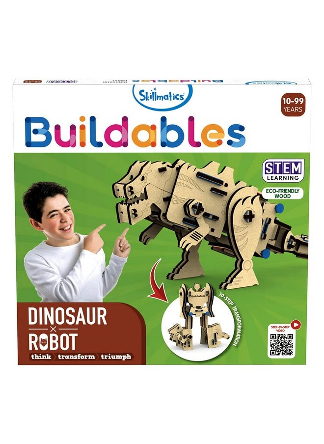 Skillmatics STEM Building Toy - Buildables Dinosaur X Robot, Educational & Construction DIY Toy for Ages 10 and Up