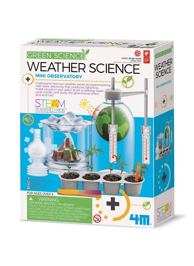 4M Toysmith: Green Science Kits Weather Science Kit, Exciting Activity to Help you Understand How our Weather Works, STEM, Mini Observatory, For Boys & Girls Ages 8 and up