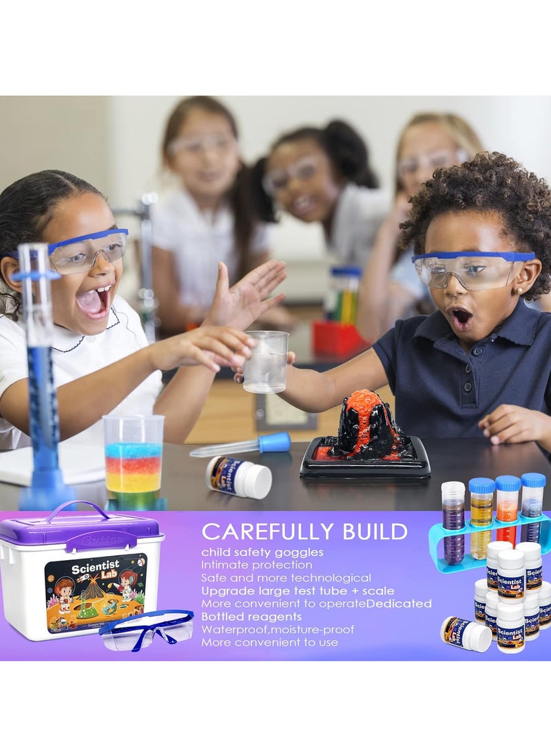 Educational Science Kit Kids Toys - 56 Science Lab Experiments, Science Kits for Kids Age 6-8-10-12, 70+ PCS DIY Stem Projects with Lab Coat Scientist Costume, Educational Toys for Kids Girls Boys