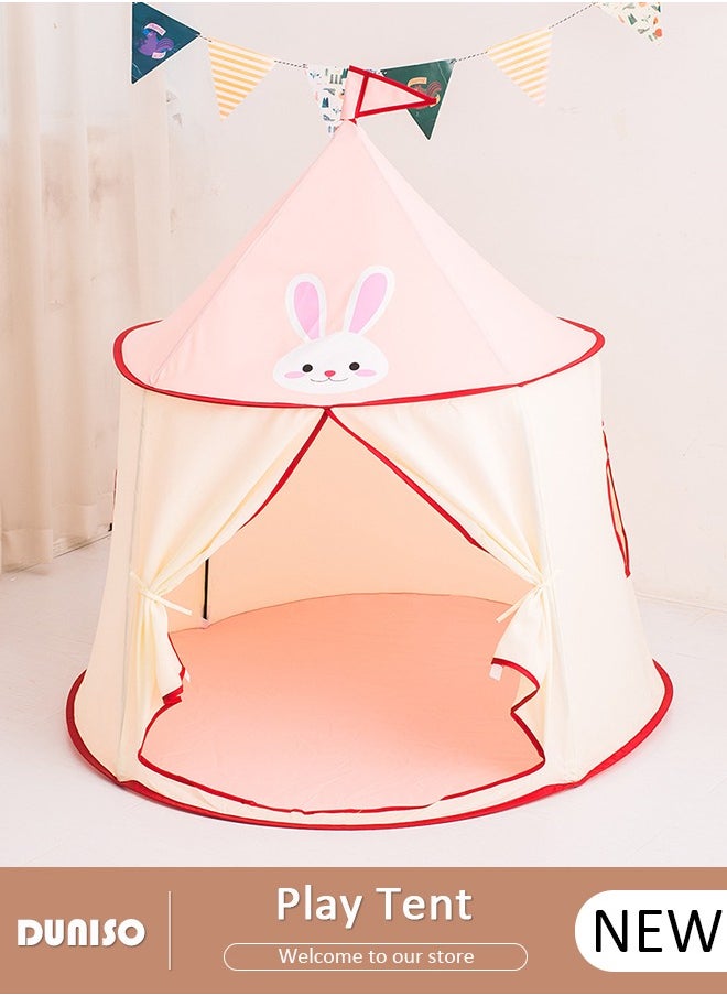 Play Tent for Kids, Washable Children's Tent with Windows, Foldable Kids Playhouse, Portable Game Tent for Indoor and Outdoor, Outdoor Collapsible Tent for Girls