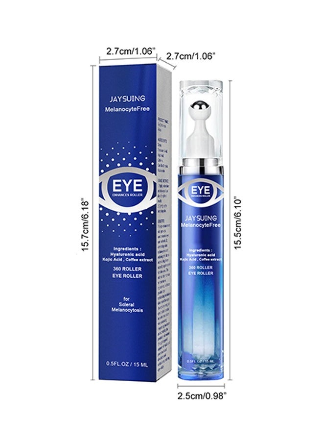 Eye Enhancing Roller, with Hyaluronic Acid, Kojic Acid, Coffee Extract Eye Serum for Puffy Eyes and Dark Circles, Relieve Eye Fatigue, Lift Firm and Reduce Wrinkles and Fine Lines 15ML