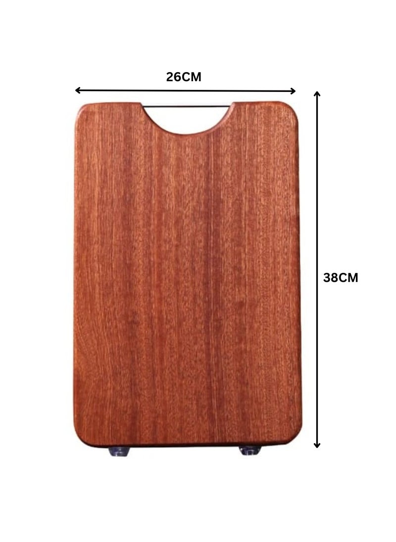 Liying Rectangular Wood Cutting Board One Piece, No Glue Non Toxic, All Whole Single Wood Butcher Block Thick Hard Wood Heavy Duty Edge Grain (38x26)