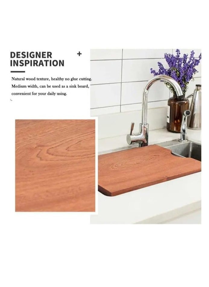 Liying Rectangular Wood Cutting Board One Piece, No Glue Non Toxic, All Whole Single Wood Butcher Block Thick Hard Wood Heavy Duty Edge Grain (38x26)