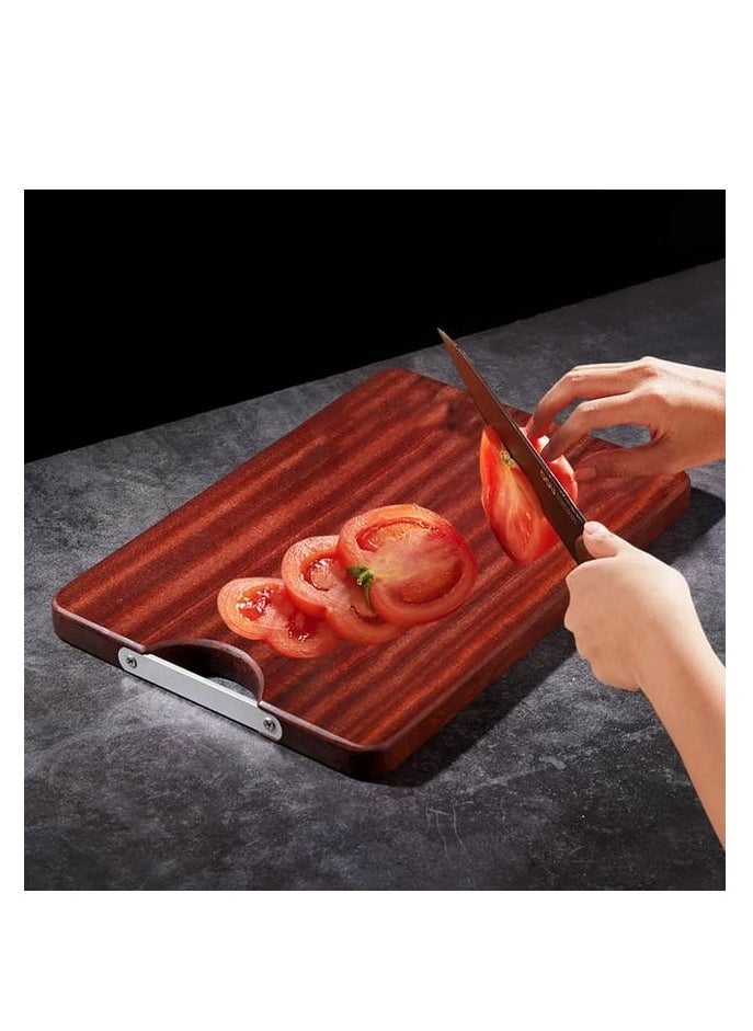 Liying Rectangular Wood Cutting Board One Piece, No Glue Non Toxic, All Whole Single Wood Butcher Block Thick Hard Wood Heavy Duty Edge Grain (38x26)