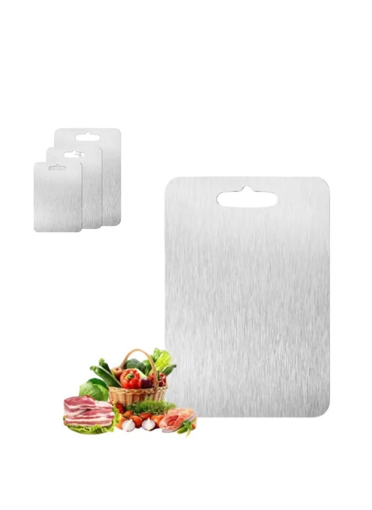 Liying Stainless Steel Cutting Board - Cutting Boards (29 * 20cm) for Kitchen, Dishwasher Safe Double-Sided Stainless Steel Board for Home, Kitchen, Outdoor Camping, Restaurant u0026 Hotel (Small)