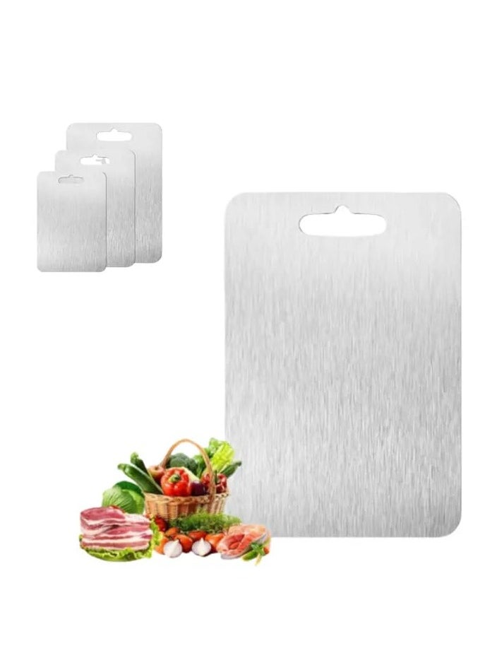 Liying Stainless Steel Cutting Board - Cutting Boards (30 * 25cm) for Kitchen, Dishwasher Safe Double-Sided Stainless Steel Board for Home, Kitchen, Outdoor Camping, Restaurant u0026 Hotel (M)