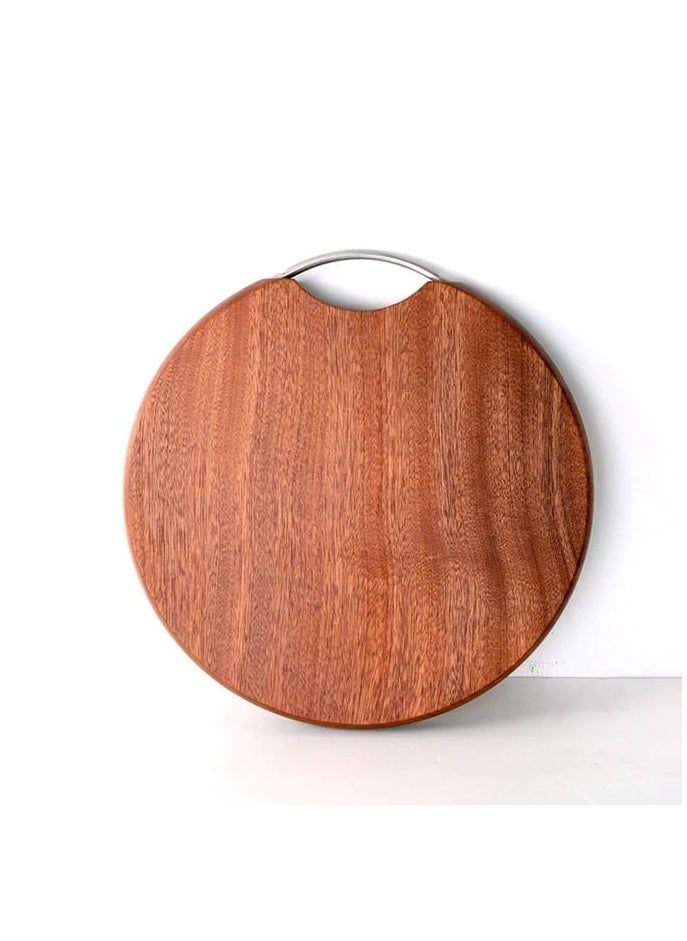 Round Wood Cutting Board, 36cm Diameter, One Piece, No Glue, Non-Toxic, Thick Hardwood