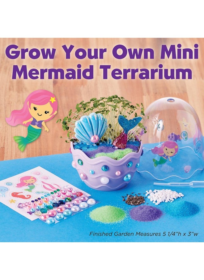 Mini Garden: Mermaid Terrarium Kit - Mermaid Gifts For Girls, Crafts For Kids And Mermaid Toys Ages 6-8+, Stocking Stuffers For Kids