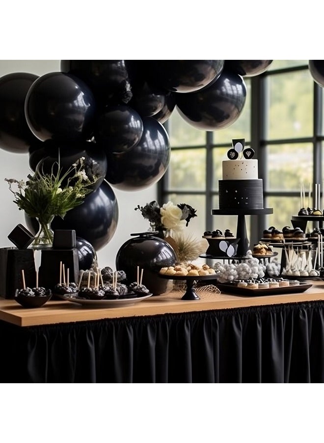 145Pcs Black Balloons Latex Balloons 18 12 10 5 Inch Party Balloon Kit Different Sizes For Birthday Party Wedding Balloon Graduation Baby Shower Decoration