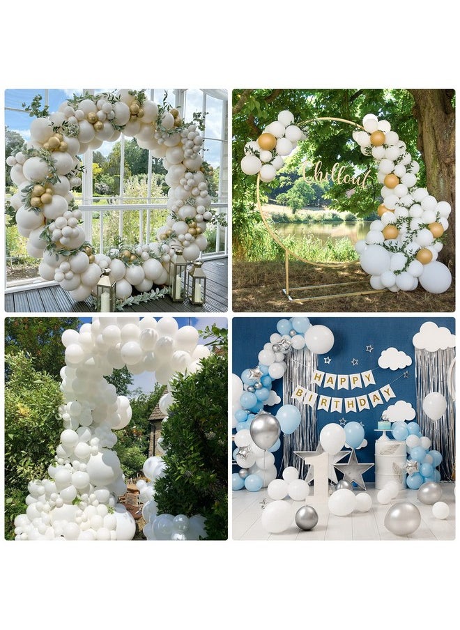 129Pcs White Balloons Different Sizes 18 12 10 5 Inch For Garland Arch,Party Latex Balloons For Birthday Party Wedding Anniversary Baby Shower Party Decoration