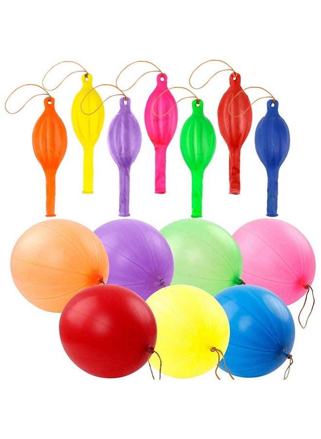 36 Punch Balloons Punching Balloon Heavy Duty Party Favors For Kids, Bouncy Balls With Rubber Band Handle For Birthday Party, Goodie Bag Stuffers