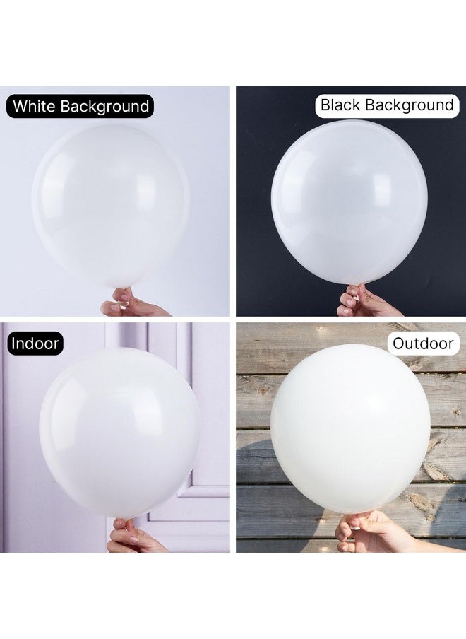 White Balloons, 140 Pcs Matte White Balloons Different Sizes Pack Of 18 Inch 12 Inch 10 Inch 5 Inch White Balloons For Balloon Garland Or Balloon Arch As Birthday Party Decorations, White-Y13