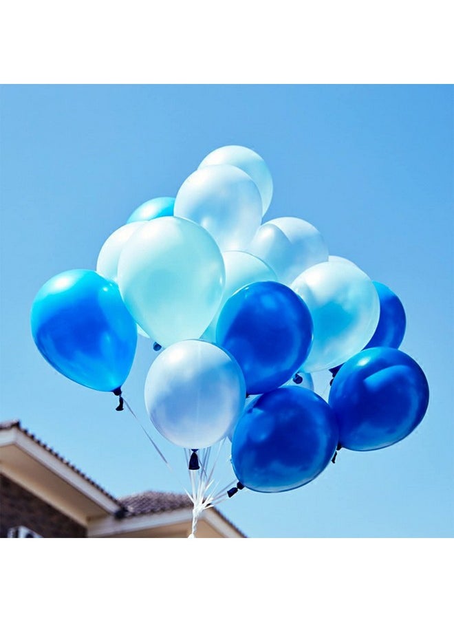Blue Balloon Set, 60 Packs 12 Inches Metallic Chrome Blue Balloons Pearl Blue Balloons Macaron Baby Blue Balloons Light Blue Balloons For Bridal Shower, Wedding, Baby Shower, Birthday Party,