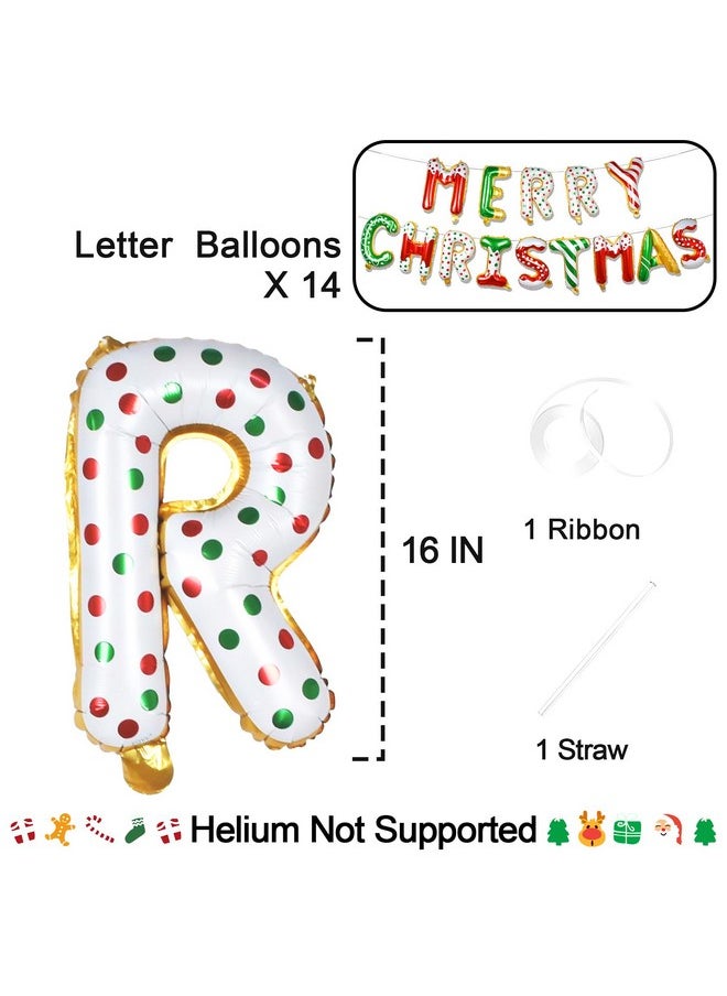 Donut Merry Christmas Balloons Banner, Christmas Party Decorations