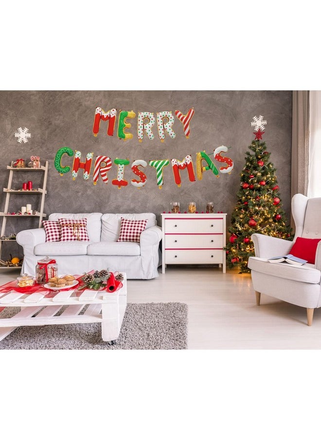 Donut Merry Christmas Balloons Banner, Christmas Party Decorations