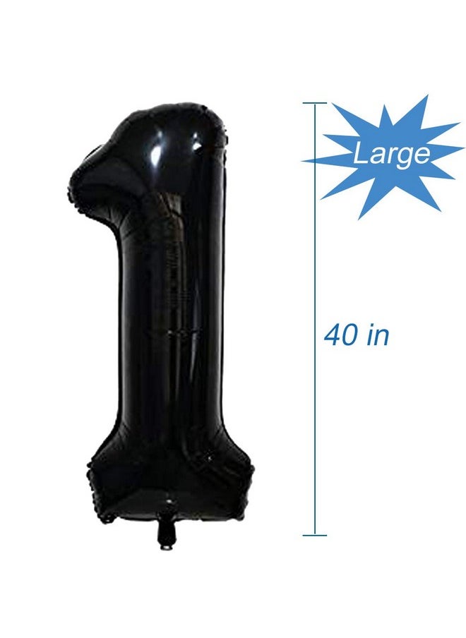 Black Number 1 Balloon, 40 Inch