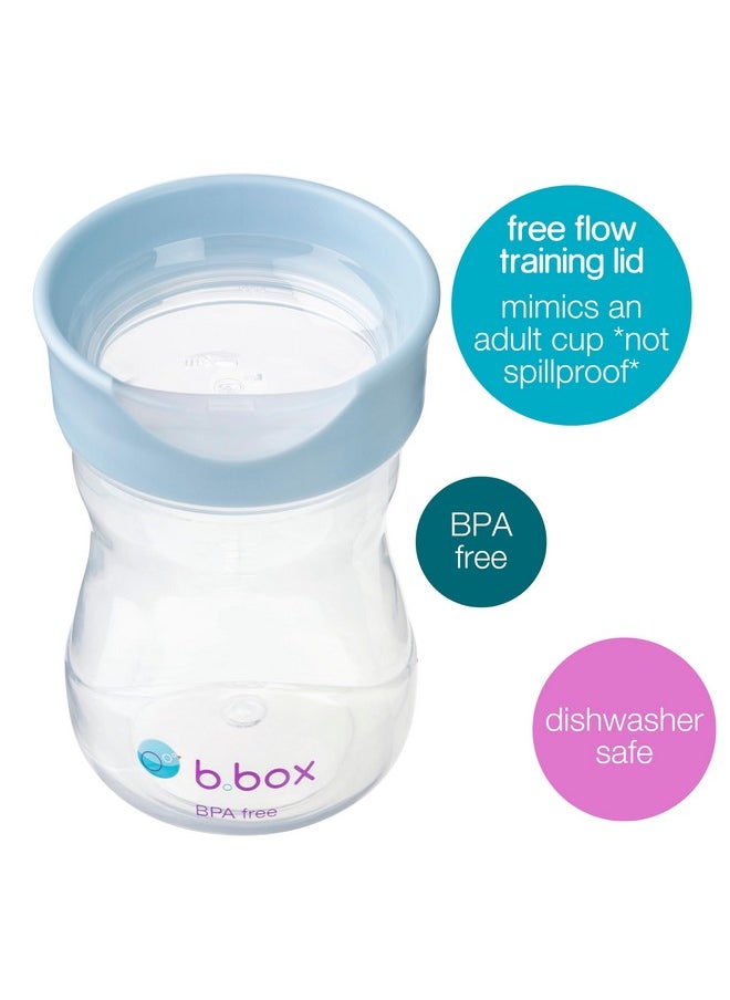 Toddler Training Cup: Free Flow Opening, Great Transition From Sippy Cup To Big Kid Cup. Bpa Free, Dishwasher Safe. Ages 12+ Months (Lullaby Blue, 8Oz)