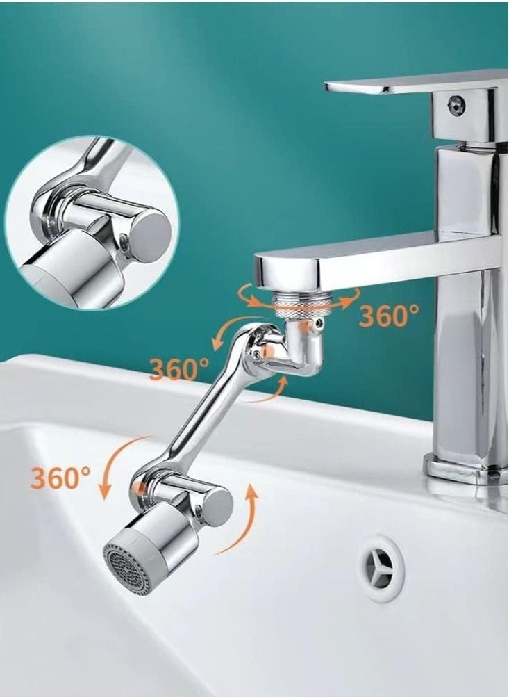 Swivel Faucet Kitchen Sink Water Aerator with the 1080 degree Swivel Faucet Aerator Universal AntiSplash Adapter with Dual Water Outlet Modes and 4 Layer Filter