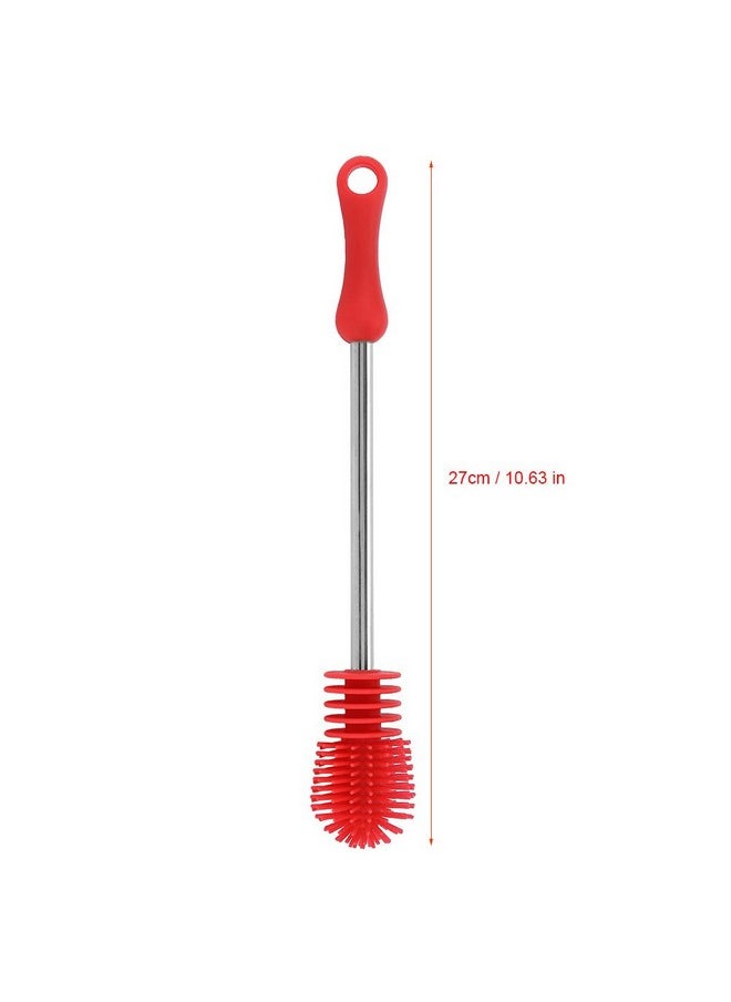 Silicone Anti-Slip Bottle Brush, Red, 10