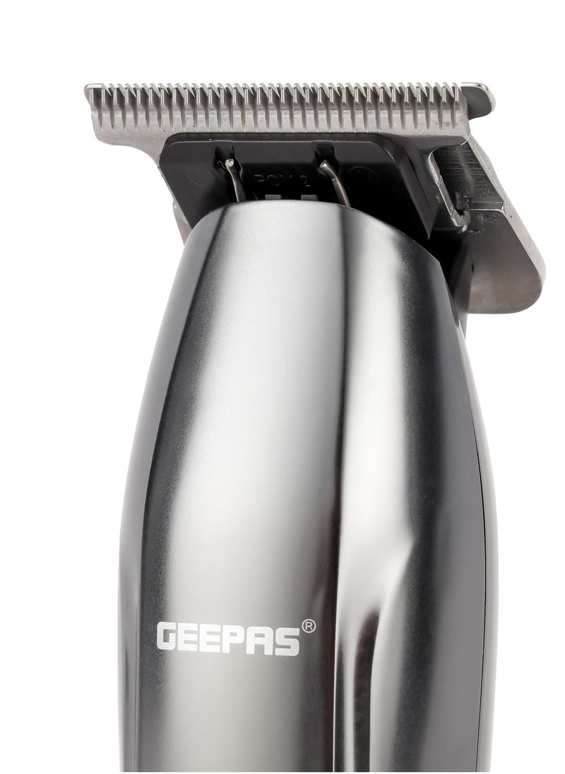 Geepas Rechargeable Hair and Beard Trimmer- GTR57509/ with High-Capacity Li-ion Battery and 180 min Working Time/ Detachable Blades and Waterproof IPX7/ Cordless Operation, Perfect for Home and Saloon