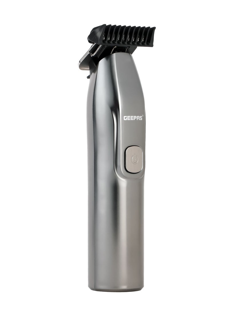 Geepas Rechargeable Hair and Beard Trimmer- GTR57509/ with High-Capacity Li-ion Battery and 180 min Working Time/ Detachable Blades and Waterproof IPX7/ Cordless Operation, Perfect for Home and Saloon