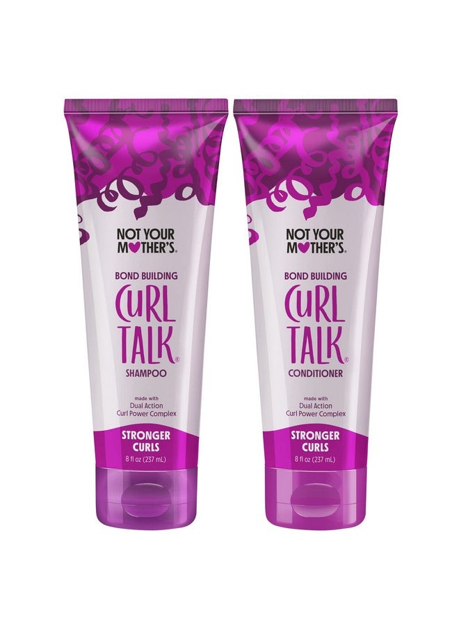 Curl Talk Bond Building Shampoo And Conditioner (2-Pack) - 8 Fl Oz - Strengthening Shampoo And Conditioner Set For Curly Hair