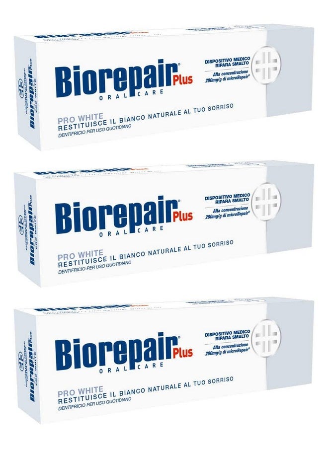 Pro White Daily Toothpaste - 2.54 Fluid Ounces (75Ml) Tubes (Pack Of 3) [ Italian Import ]
