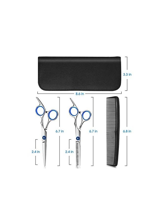 10 Pcs Stainless Steel Hairdressing Shears Set Professional Thinning Scissors For Barber