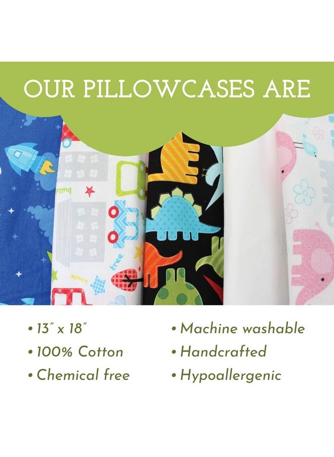 Toddler Pillowcase, 100% Cotton & Hypoallergenic Pillow Case For Toddler Pillow, Snug Fit Envelope Pillowcase, 13X18 Pillowcase, Pilllow Sold Separately (Safari)