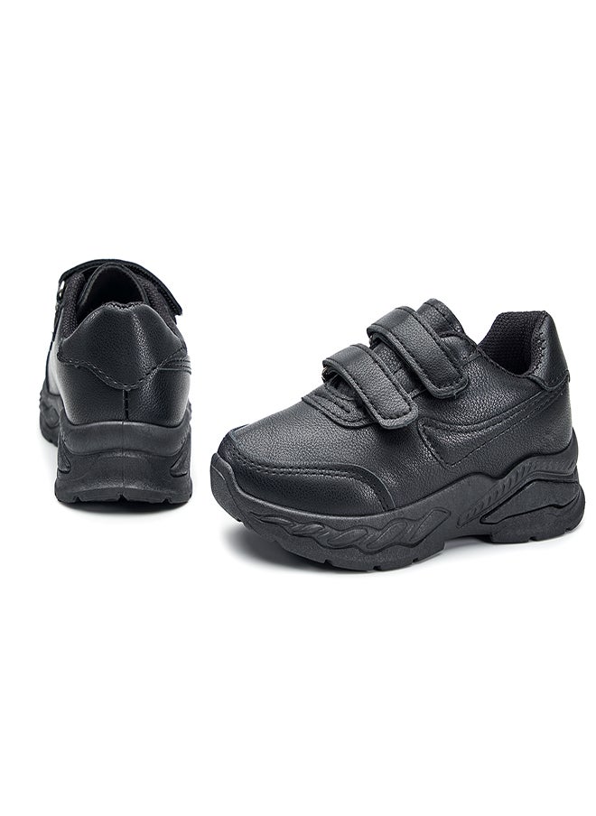 Sturdy Black Velcro School Sneakers for Everyday Comfort