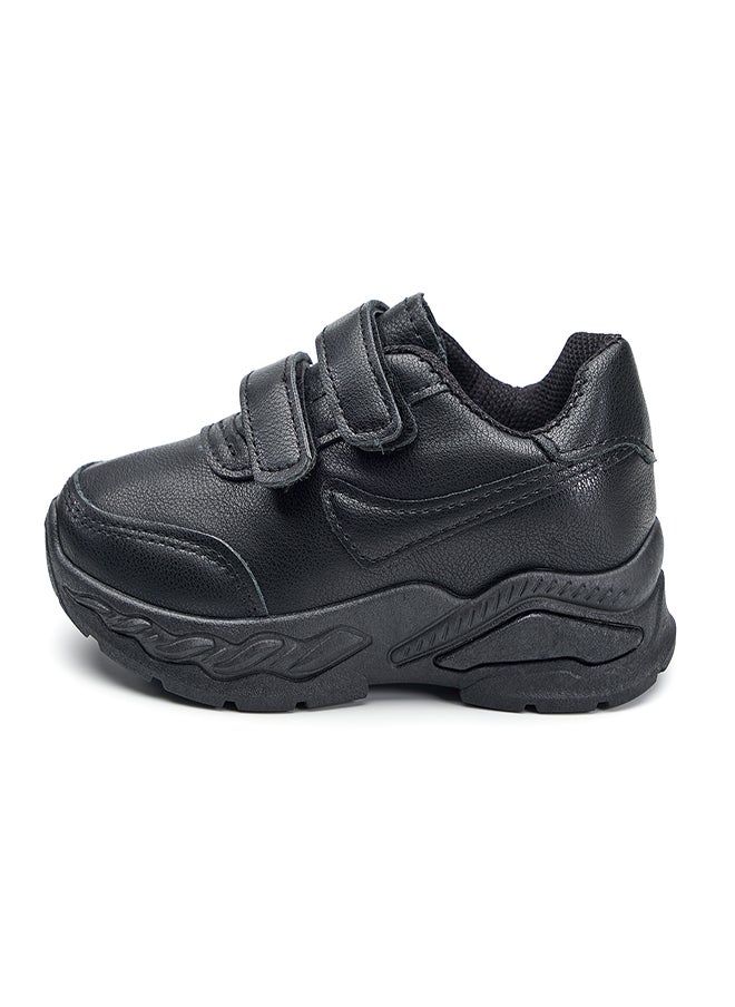 Sturdy Black Velcro School Sneakers for Everyday Comfort