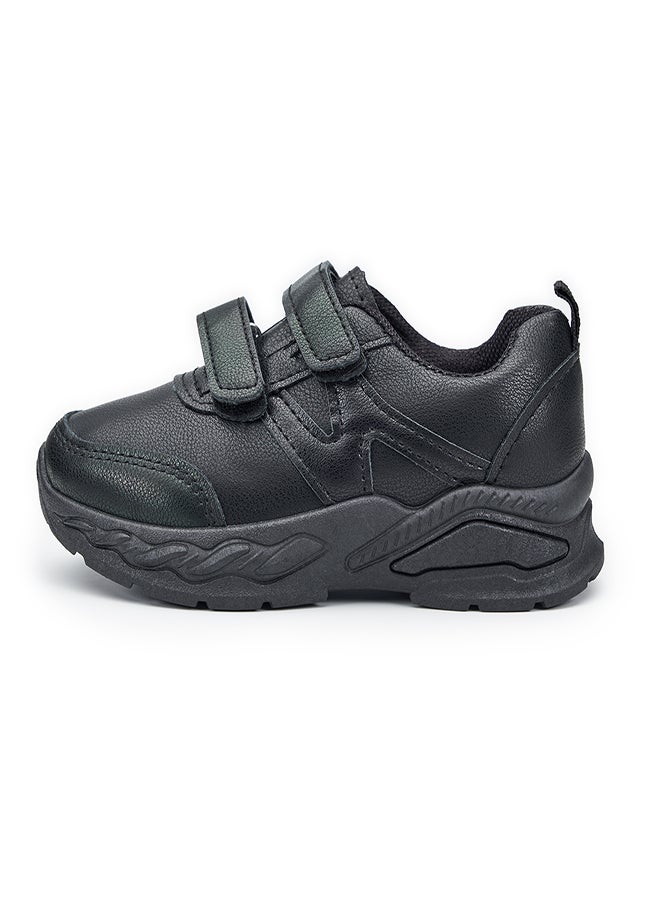 Stylish and Durable Black Velcro  School Sneakers for Active Kids