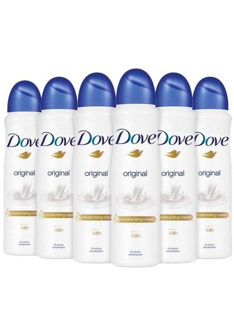 Dove Original Anti-Perspirant 250ml x 6