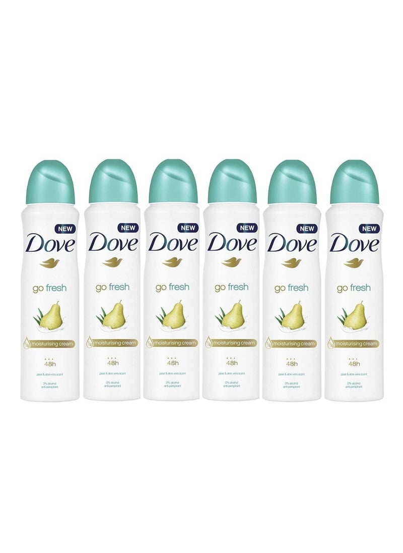 Dove go fresh Aloe vera and Pear antiperspirant 250mlx6