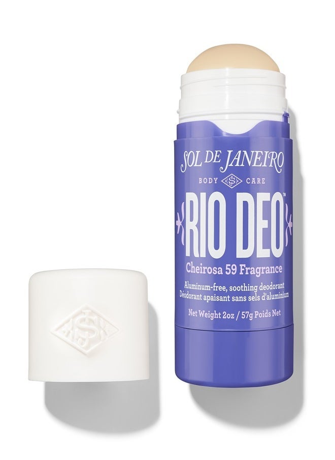 Sol de Janeiro Rio Deo Aluminum-Free Deodorant - Cheirosa 59 Fragrance, 24-Hour Odor Protection, Vegan, Skin-Friendly for Sensitive Skin (57g)