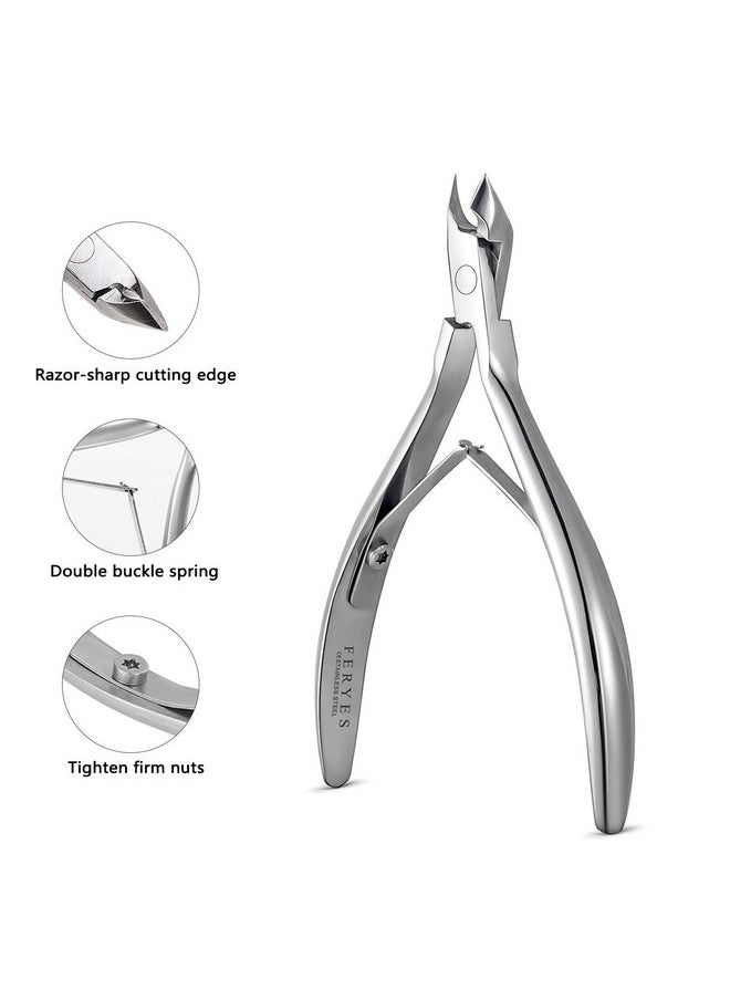 Cuticle Clipper Professional Manicure And Pedicure Cuticle Remover Tools, Medical Grade Stainless Steel Cutial Cutter, 6Mm Jaw- 1 Piece (Silver)