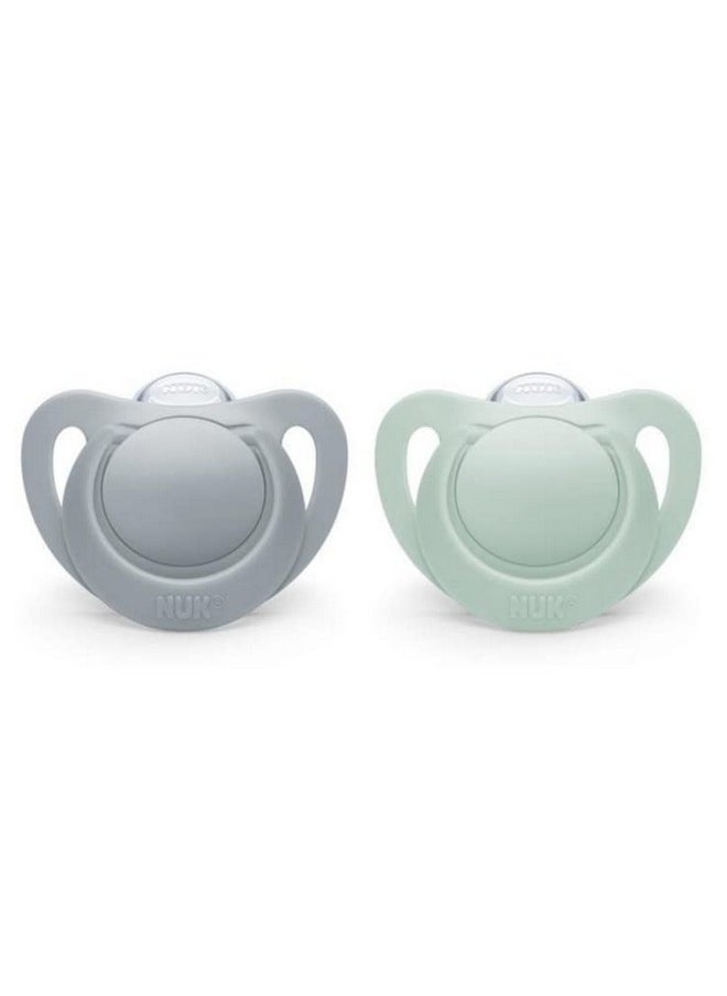 | Orthodontic Pacifiers | Light Blue-Blue| 6-18 Months | Best Pacifier For Breastfed Babies | Bpa Free | Shaped To Soothe Just Like Mom | 2-Pack (Blue)