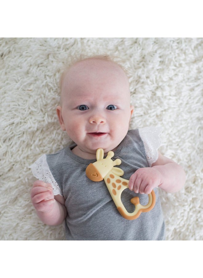 Ridgees Giraffe, Massaging Baby Teether, Designed By A Pediatric Dentist, Bpa Free, 3M+