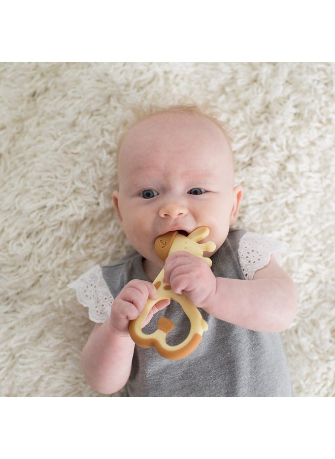 Ridgees Giraffe, Massaging Baby Teether, Designed By A Pediatric Dentist, Bpa Free, 3M+