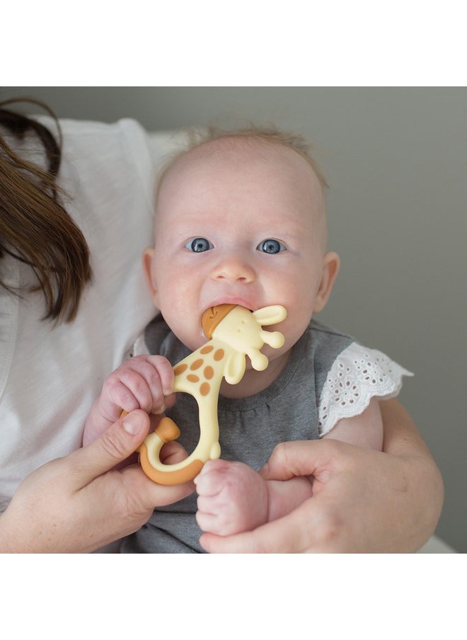 Ridgees Giraffe, Massaging Baby Teether, Designed By A Pediatric Dentist, Bpa Free, 3M+