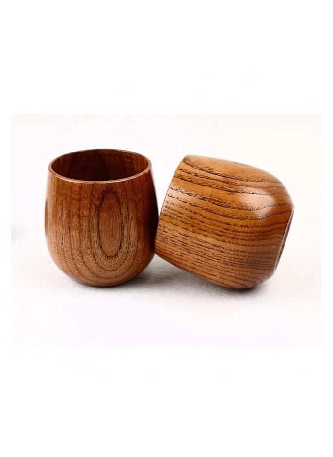 Liying 3Pcs Wooden Tea u0026 Coffee Cup 125ml, Japanese Tea Cup Solid Wood Drinking Cup Teacup Glass for Milk, Hot Drinks