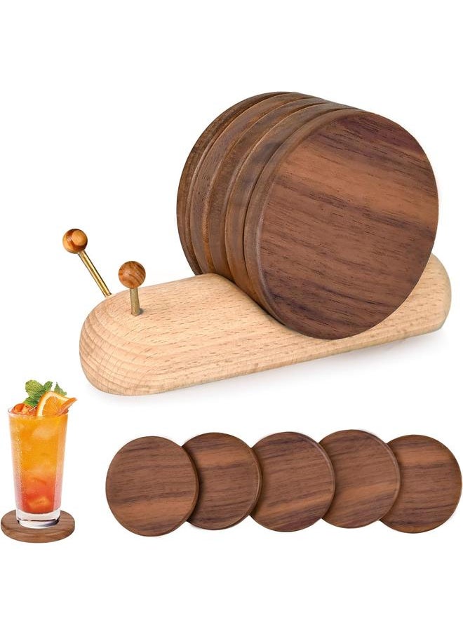 Wooden Coasters for Drinks Funny Coasters Cute Coasters Funny Gifts Unique Cute Small Gifts House Warming Gifts New Home Decor Table Decor Weird Stuff Gifts for Mom Upgraded Dia (3.5 * 3.5 inches)