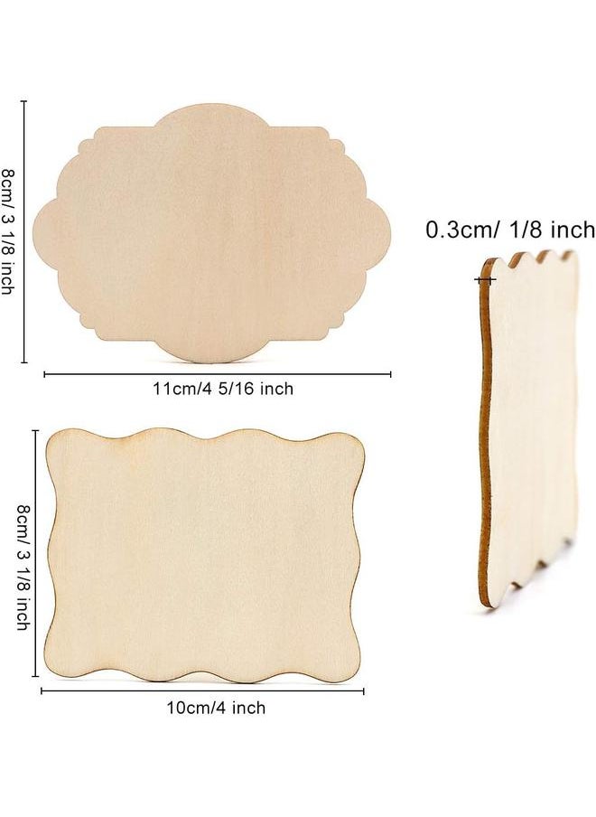 Unfinished Wood Ornaments, PETUOL DIY 32pcs 4x3in Creative Irregular Blank Wood Natural Slices for DIY Crafts, Painting, Wood Burning, Writing, Photo Props, Coasters and Home Decorations